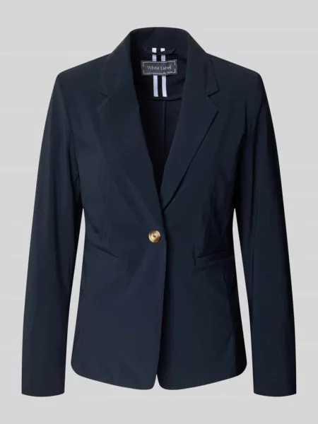Żakiet o kroju slim fit z zapięciem na guzik White Label granatowa
