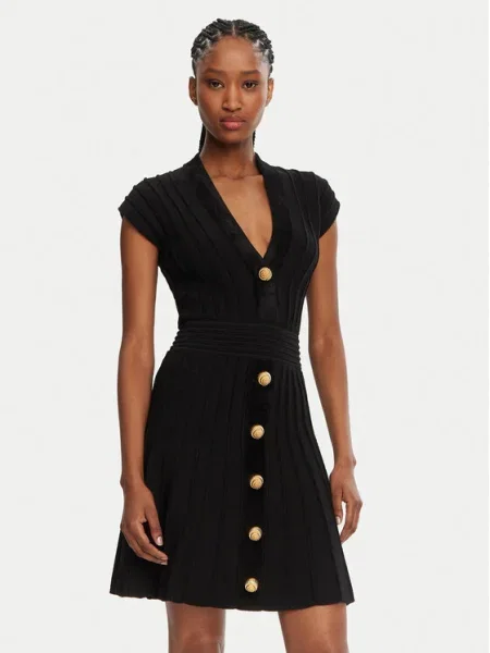 Balmain Úpletové šaty čierna
