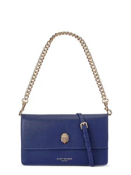 Kurt Geiger London geantă crossbody pentru femei din piele SLOANE albastru