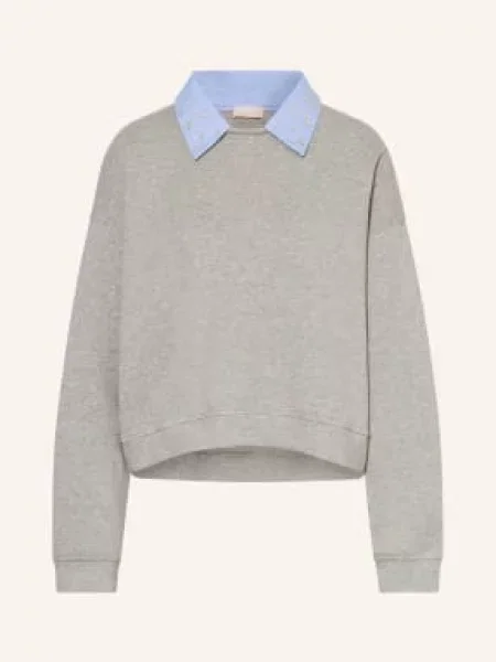 Bluza z kołnierzykiem koszulowym Liu Jo szara