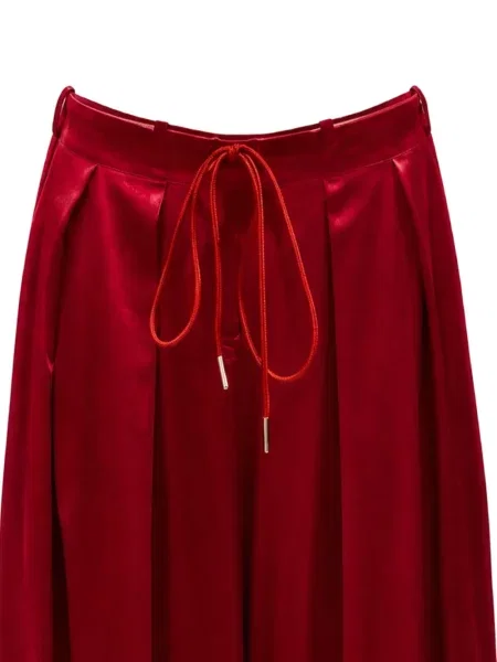 Pantaloni palazzo Danamé cu cordon roșu