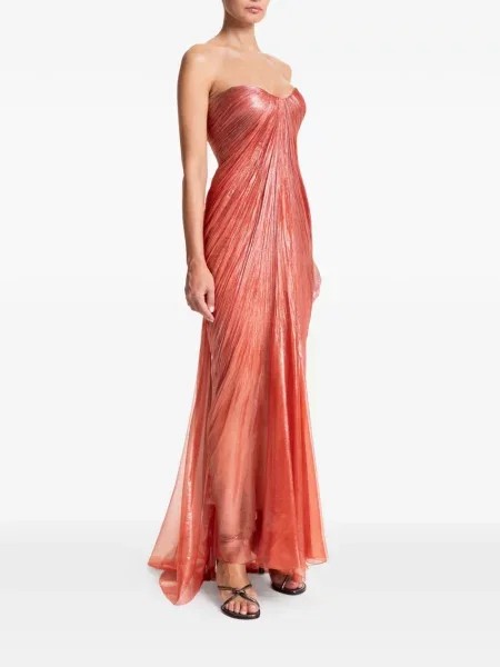 Rochie maxi Maria Lucia Hohan cu volane portocaliu