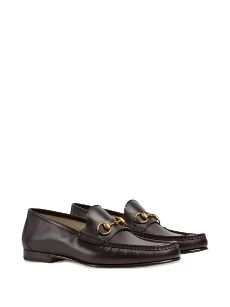 Pantofi loafer Gucci din piele maro