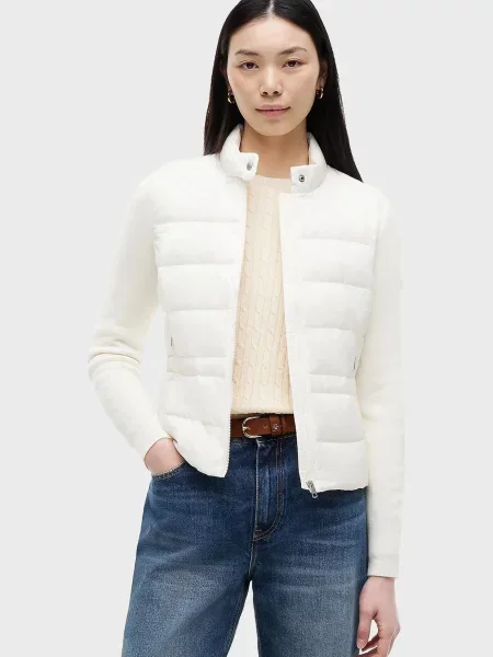 Трикотажний пуховик Tommy Hilfiger білий