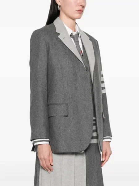 Sacou Thom Browne de flanelă gri