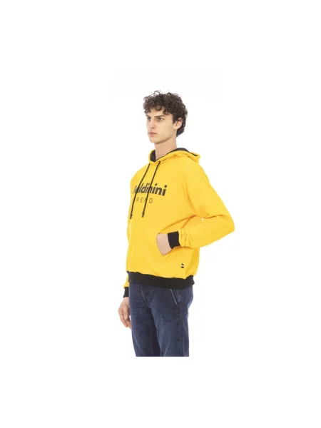 Bluza z kapturem Baldinini z kapturem z logo żółta