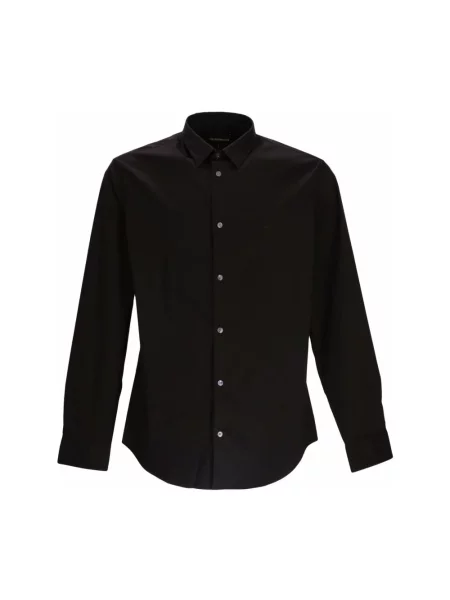 Koszula Emporio Armani ze stretchu niebieska