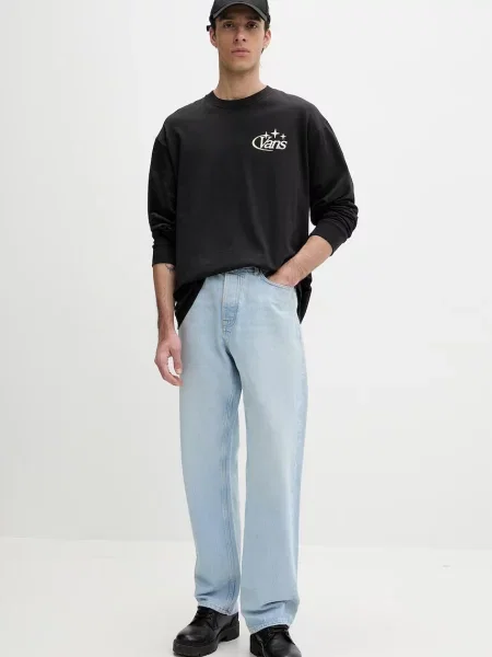 Vans tričko s dlhým rukávom pánske čierna