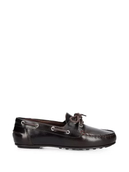 Pantofi loafer Gant cu șireturi din piele maro