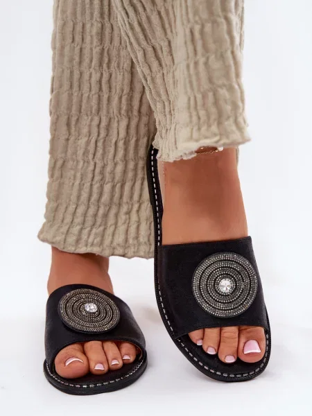 Pantofle S. Barski na plochém podpatku