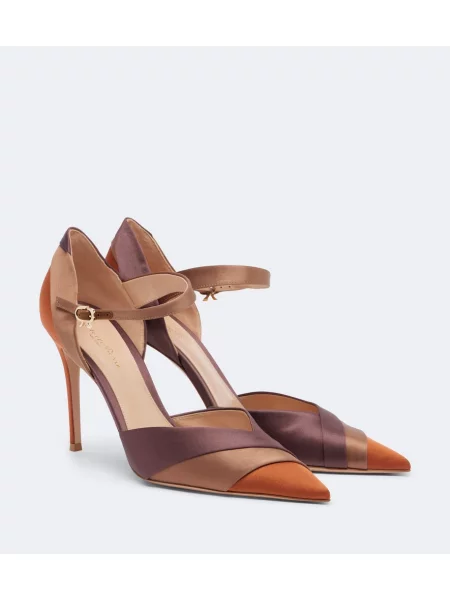 Pantofi cu toc Gianvito Rossi din satin