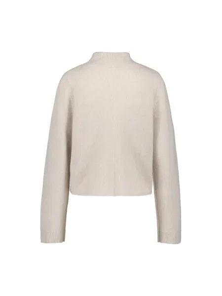 Sweter z golfem Henry Christ do golfa beżowy