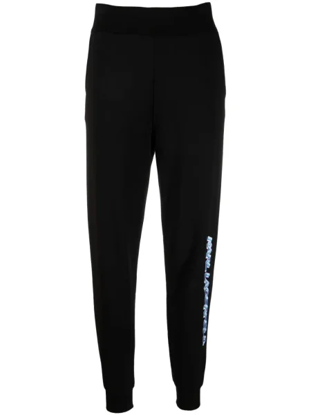 Pantaloni Karl Lagerfeld cu imagine negru