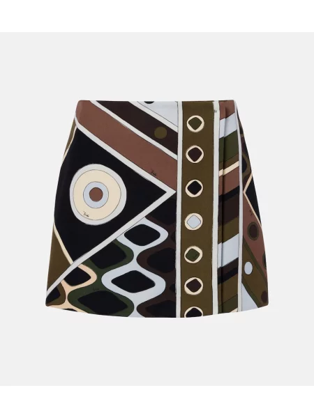 Fustă înfășurată Pucci de lână plic