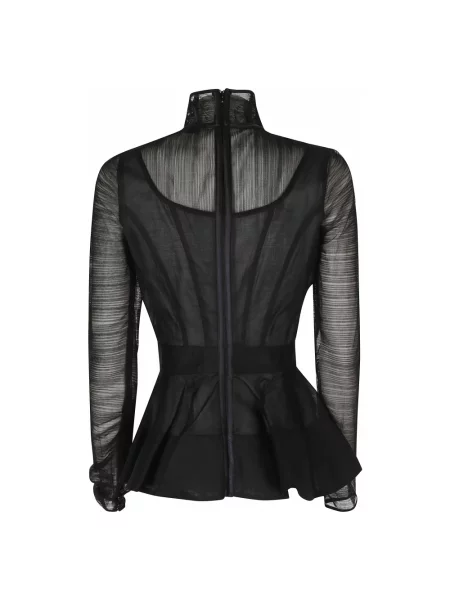 Bluzka Elisabetta Franchi z falbankami czarna
