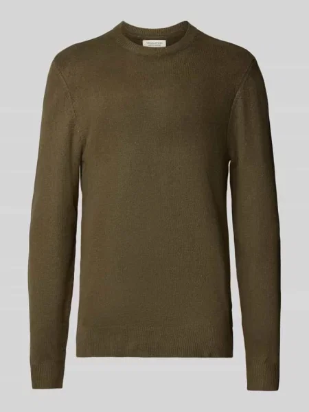 Sweter z dzianiny o kroju regular fit z okrągłym dekoltem model ‘Heine’ Casual Friday