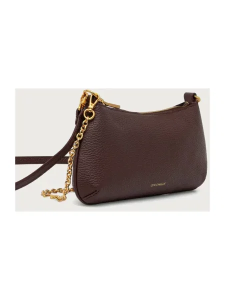 Coccinelle torebka crossbody skórzana fioletowa