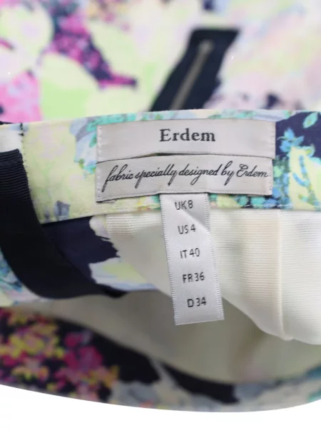 Fustă tip creion Erdem cu model floral cu imagine albastru