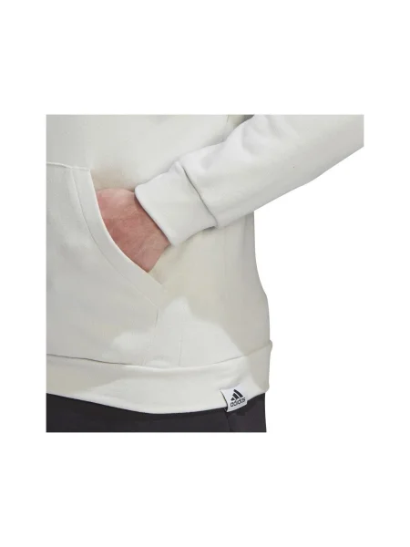 Mikina s kapucňou Adidas s kapucňou biela
