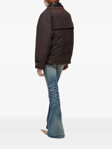 Gulerat geanta de piele Acne Studios maro