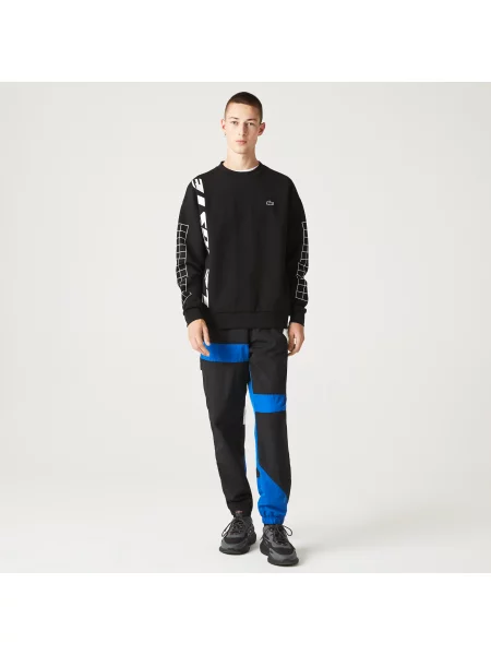 Lacoste Bluza O Luźnym Kroju Z Dwuwarstwowej Piki czarna