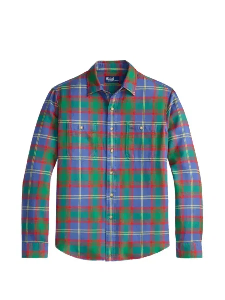 Cămașă Polo Ralph Lauren în carouri cu imagine albastru