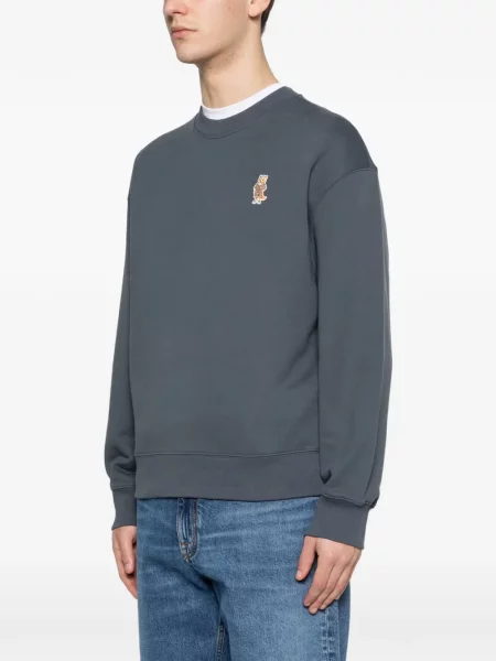 Hanorac crewneck Maison Kitsune albastru