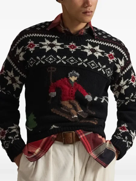 Ριγέ polo Polo Ralph Lauren με κουκούλα με αυτόγραφο λευκό