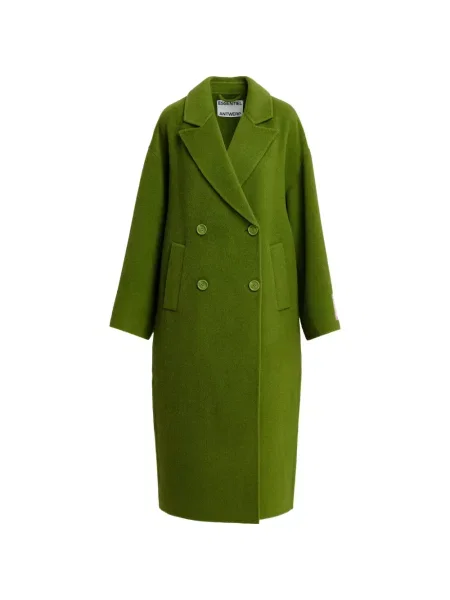 Palton Essentiel Antwerp cu două rânduri de nasturi verde