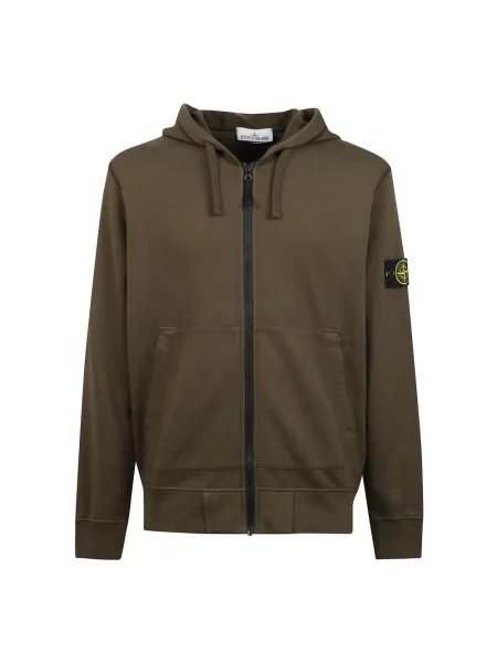 Bluza z kapturem Stone Island z kapturem z kamieniami zielona