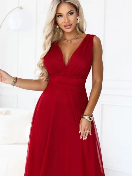 Maksi haljina Numoco Basic crvena