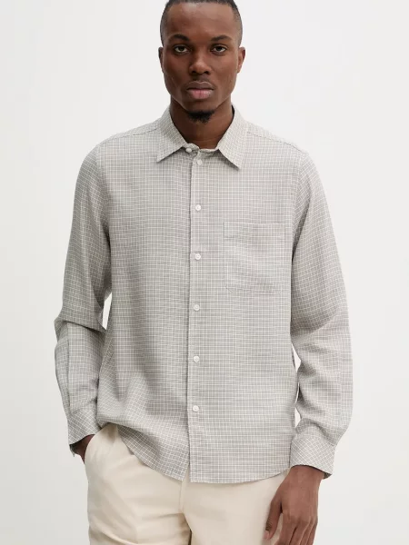 Samsoe Samsoe cămașă SARYAN cu guler clasic relaxed bej