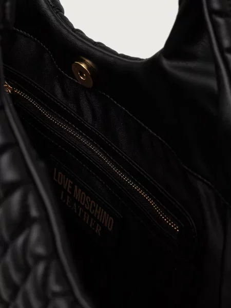 Кожаная сумка шоппер Love Moschino