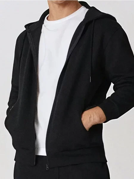 Sinsay Bluza z kapturem czarny