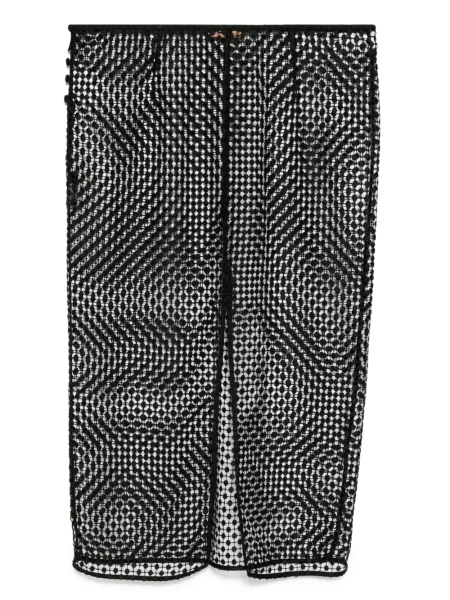 Fustă midi Kiki De Montparnasse până la genunchi negru