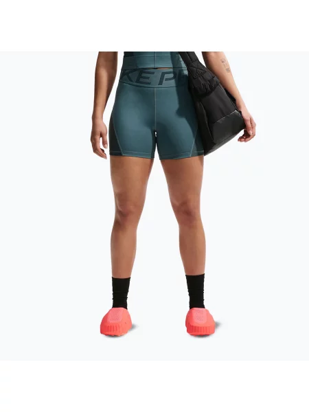 Pantaloni scurți pentru femei Nike Pro Sculpt High Waisted 5" Biker mineral slate/faded spruce/white alb