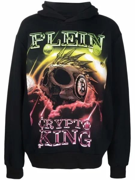 Hanorac cu glugă Philipp Plein negru