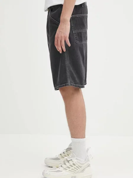 Τζιν σορτς Carhartt WIP Simple Short ανδρικό μαύρο