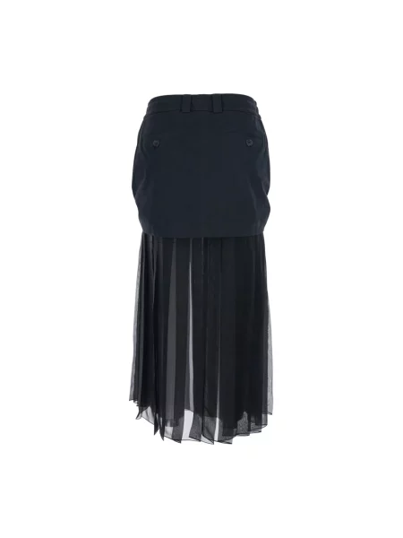 Spódnica midi Dolce And Gabbana szyfonowa czarna