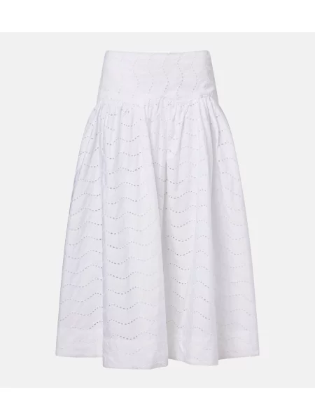 Fustă midi Polo Ralph Lauren alb