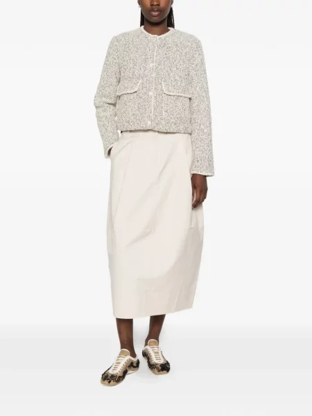 Matlasat geacă Moncler din tweed
