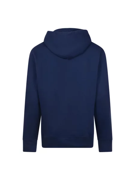 Bluza z kapturem Versace Jeans Couture polarowa niebieska