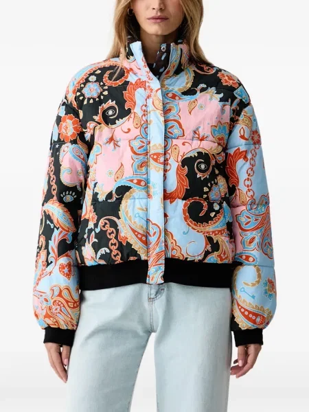 Αναστρεπτός μπουφάν Never Fully Dressed με σχέδιο paisley ροζ