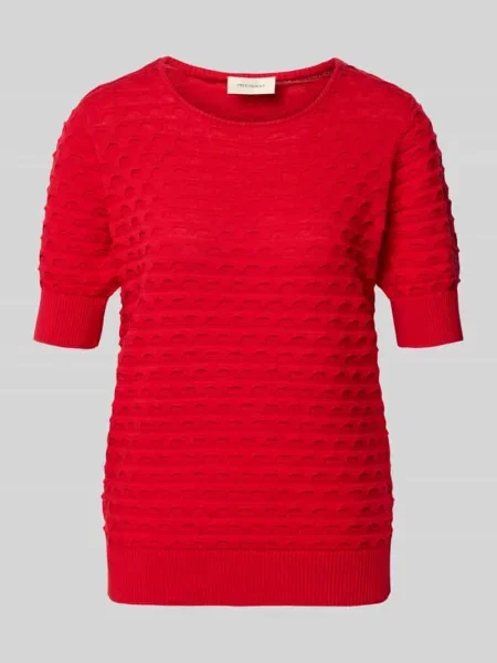 Sweter z dzianiny z rękaw o dł. model Dodo' Free/quent czerwony