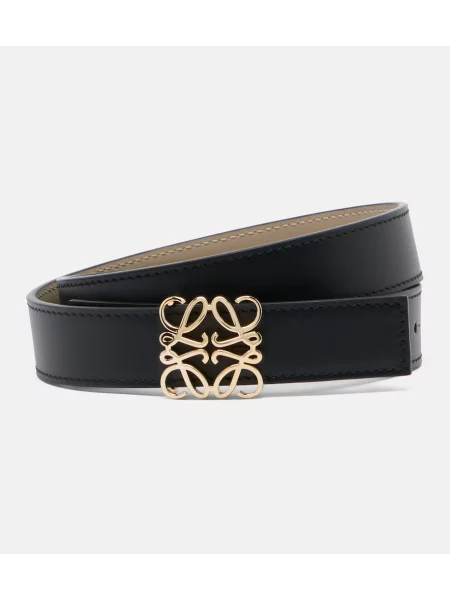 Cu centură reversibil curea Loewe din piele negru