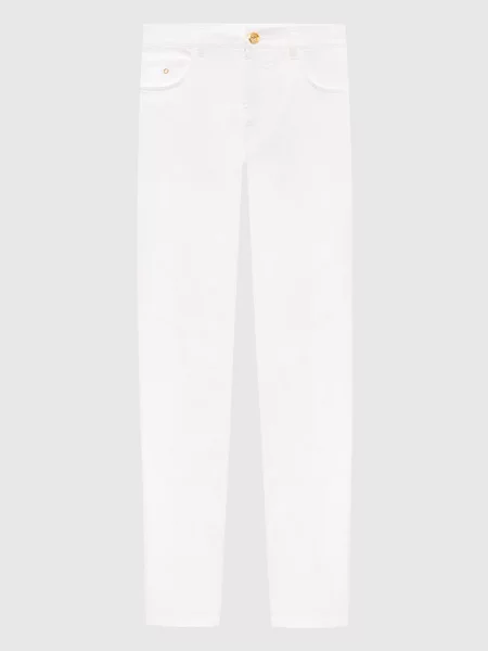 Джинси з патчем логотипа Stefano Ricci білі