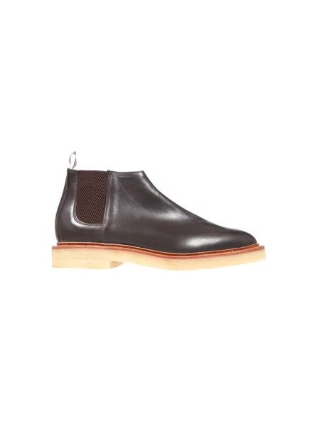 Buty do kostki Thom Browne skórzane brązowe