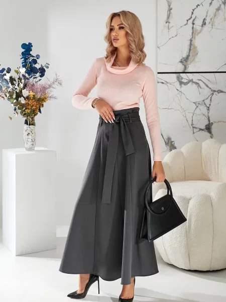 Спідниця максі LadyLike віскоза/поліестер сірий