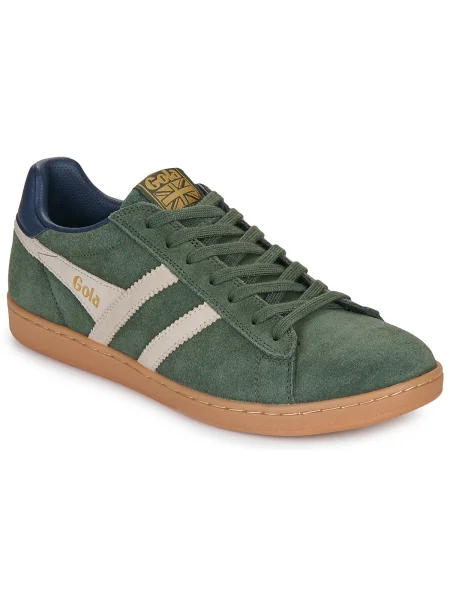 Pantofi Gola din piele de căprioară verde