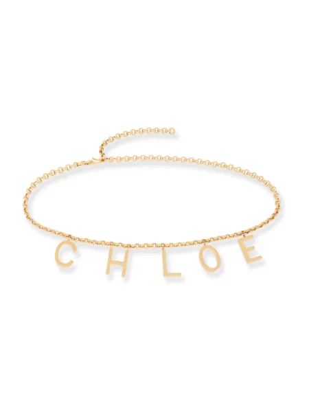 Pasek Chloe z logo żółty